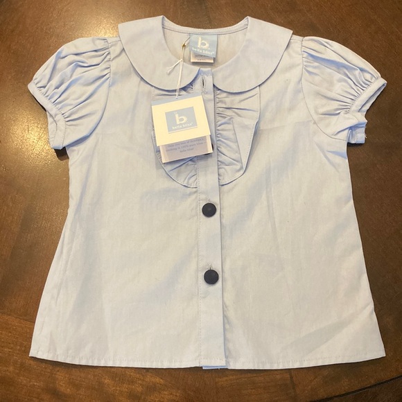 Light blue Bella Bliss button up top w/ Peter Pan Collar size 3 NWT - Picture 1 of 6